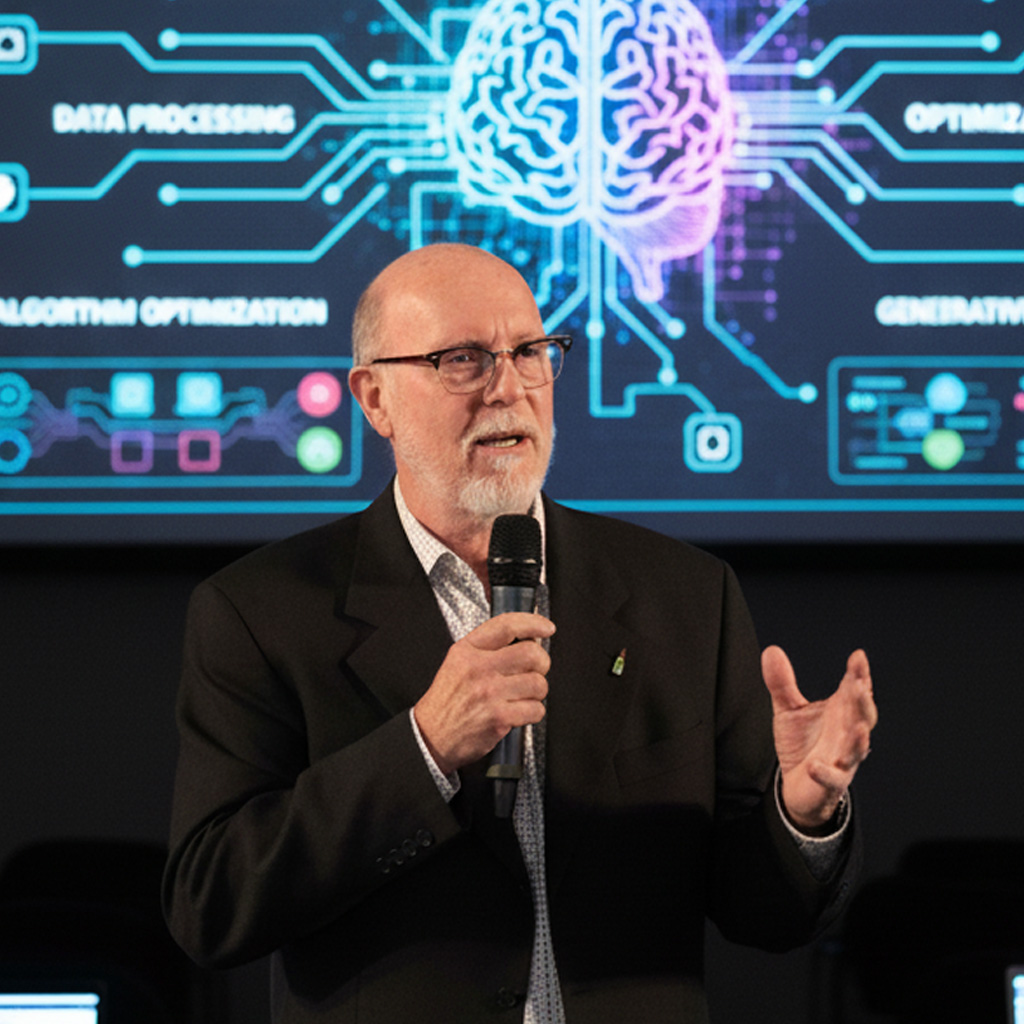 KI in KMU und Kommunalpolitik Illustration